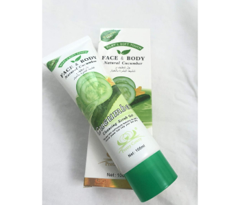 Face And Body Natural Cucumber Elbow Knee Neck Deep Cleansing Scrub Gel 100ml in KSA