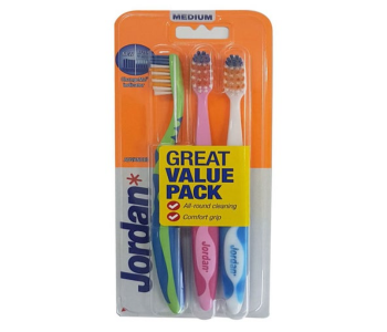 Express Delivery - JORDAN 3-Piece Advanced Cleaning Manual Toothbrush Set - ID 135320