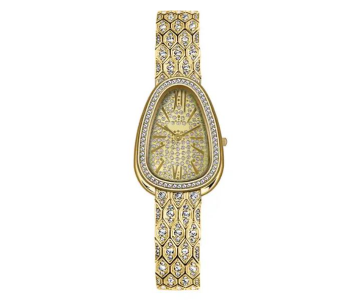 Fashion New Style Snake Shaped Crystal Women Watch - Gold in UAE