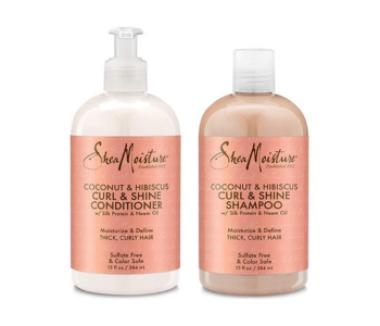 Express Delivery - SheaMoisture 2-Piece Coconut And Hibiscus Curl Shampoo And Conditioner Set - ID 135598