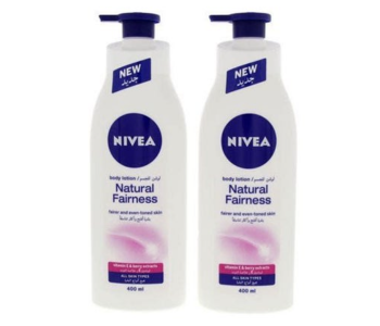 Express Delivery - Nivea Natural Fairness Body Lotion, Liquorice And Berry, All Skin Types, 400ml, Pack of 2 - ID 136142