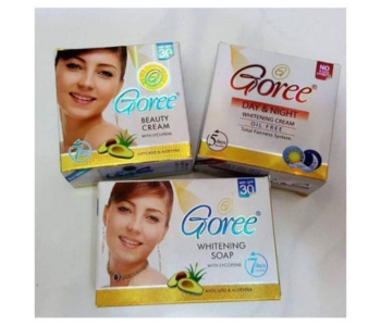 Express Delivery - Goree Pack of 3 Day, Night And Whitening Cream, Soap (30g, 30g, 100g) - ID 136751