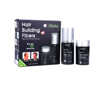 Express Delivery - Dexe Pack Of 2 Hair Building Fibers With Hair Locking Spray Set - ID 136941