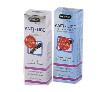 Express Delivery - HEMANI Pack Of 2 Anti Lice Shampoo And Oil - ID 136750