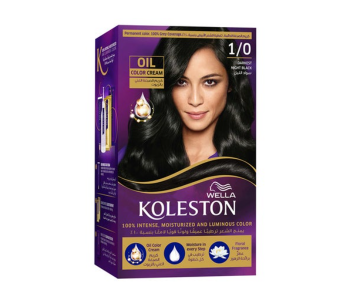 Express Delivery - WELLA Koleston Oil Color Cream Darkest Night Black 1/0 142ml - ID 136271