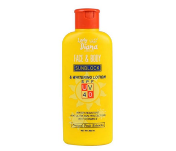 Express Delivery - Lady Diana Face And Body Sunblock And Whitening Lotion SPF 40 - ID 136463