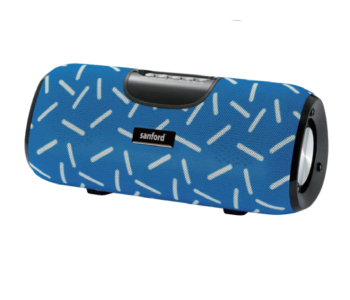 Express Delivery - Sanford SF2210PS 2400mAh Rechargeable Portable Speakers - Blue and White - ID 136539