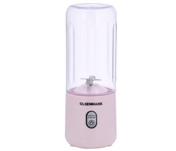 Olsenmark OMSB2495 410ml Rechargeable Portable Blender - Light Pink in OMAN