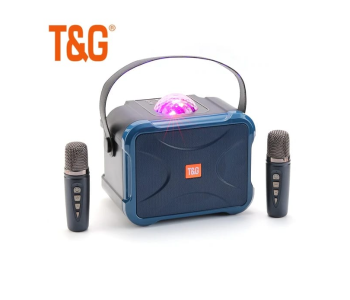 T&G Speaker Portable Karaoke Wireless Outdoor Subwoofer Stereo With 2 Microphone And Colorful Light in UAE