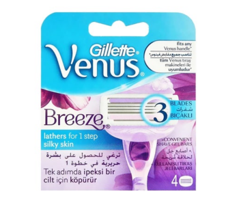 Express Delivery - Gillette Pack Of 4 Venus Breeze Razor Blades - ID 135732