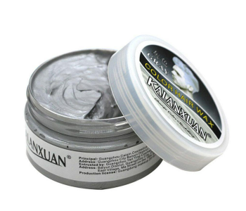 Express Delivery - Unisex Tansparent Natural Hair Color Wax Cream - Grey - ID 137136