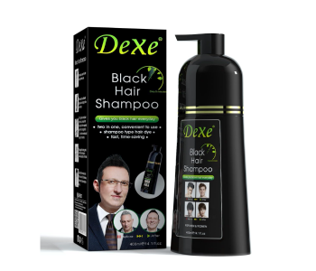 Express Delivery - Dexe Natural Instant Black Hair Dye Shampoo for Men And Women 400 ml With Fast Acting Natural Ingredients - ID 137186