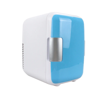 DLC 48W Portable 4L Mini Cooler, Warmer Fridge Refrigerator For Home And Car Use - Blue And White in KSA