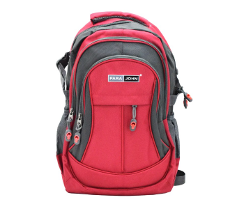 Para John PJSB6002A18 18 Inch Unisex Casual Backpack - Red & Black in UAE