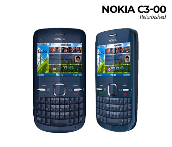 Nokia C3-00 Mobile Phone Refurbished - Blue in UAE