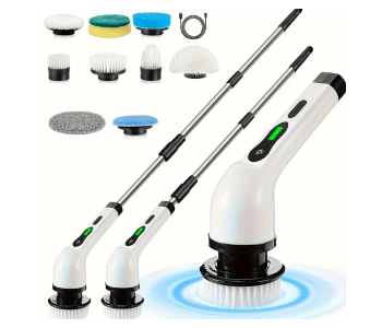 9 In 1 Electric Expandable Cordless Cleaning Brush With Electric Rotary Floor Scrubber, Adjustable Extension Handle, 360 Cordless Cleaning Brush For Tile, Floor, Wall Bathroom, Bathtub, Kitchen in UAE
