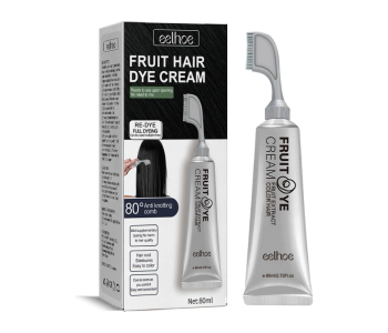 Black Fruit Hair Dye Cream, Natural Plant Fruit Hair Dye Cream, Fruit Dye Cream With Comb, Hair Dye For Grey Hair Coverage, Fruit Essence Hair Dyeing Comb in KSA