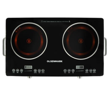 Express Delivery - Olsenmark OMIC2280 Ceramic Heating Double Infrared Cooker - Black - ID 83059