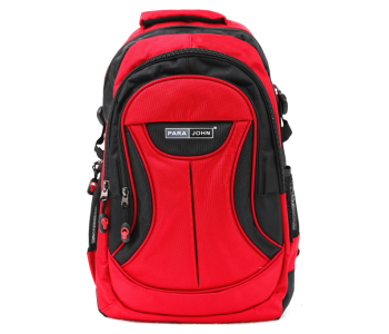 Para John PJSB6002A18 18 Inch Unisex Casual Backpack - Red & Black in UAE