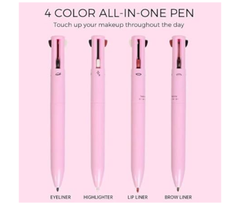 4 In 1 Waterproof Makeup Pen, Multipurpose With 4 Colors For Pencil Eyeliner,Highlighter,Lip Liner,Eyebrow ,Easy To Use & Travel Friendly,Cream Finish in KSA