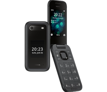 Express Delivery - Nokia 2660 Flip Dual Sim Feature Phone 48MB RAM 128MB 4G - Black  International Version - ID 138254