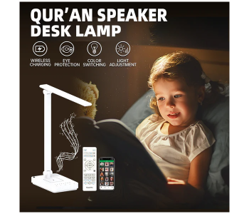 SQ905 Table Lamp Blue Tooth Quran Speaker Eye Protection Wireless Charging Remote Control in UAE