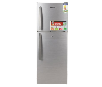 Geepas GRF2209SXE 200 Litre Defrost Double Door Refrigerator - Silver  in UAE