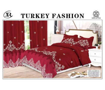 Turkey Fashion 100% Cotton Printed Bed Sheet Set, King Size,Multi Color Set Of 6 in KSA