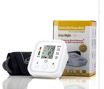 Express Delivery - Automatic Upper Arm Blood Pressure Monitor With LCD Digital Display - ID 138381