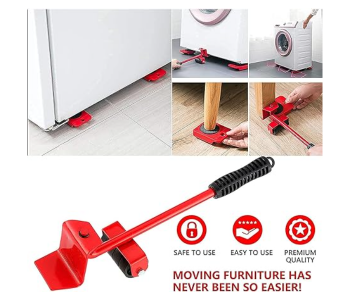 Express Delivery - 5 in 1 Heavy Furniture Moving Tool Heavy object mover For Moving House Cabinet Sofa Bed Desk Slider Remover Rolling Wheel Corner Movers Set For Furniture Mover tool transport Moving Heavy Object Handl - ID 79291