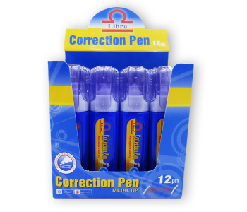 Libra Metal Tip Correction Pen (7ml) – German Chemical – 12 Pieces Per Pack in KSA