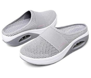 Express Delivery - Fashion Breathable Mesh Slip-On Shoes Good-Looking Travel Essentials For Women EU 36 - Grey - ID 132461