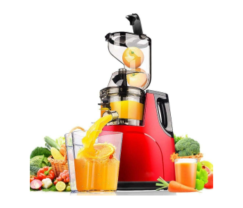 Juicer Low Speed Large Wide Mouth Feeding Chute Whole Furit Slow Juicer Fruit Vegetable Nutrition Juice Extractor Squeezer in KSA