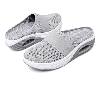 Express Delivery - Fashion Breathable Mesh Slip-On Shoes Good-Looking Travel Essentials For Women EU 38 - Grey - ID 132463