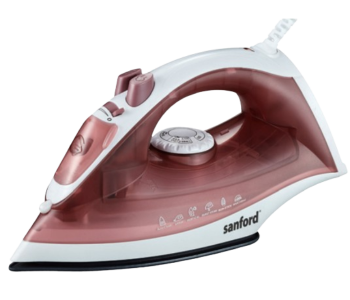 Express Delivery - Sanford SF48SI BS 2200 Watts Stainless Steel Steam Iron - White and Onion Pink - ID 138469