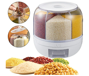 Multifunctional Rice Dispense Rice Storage Container Rice Storage Box Large Dry Food Dispenser Grain Container Kitchen Food Grain Storage Container Rotating Household Automatic Rice Storage Bucket in KSA