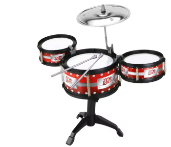 Musical Percussion Instrument Jazz Drum With Drum Stick And Chair For Kids in UAE