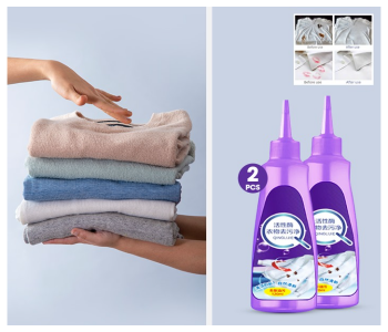 Bundle 2 PCs Set BOTOWI Active Enzyme Laundry Stain Remover - White Shirt Guardian,Garment Stubborn Stain Cleaner Oil Remover,Lazy Laundry Artifact,Active Enzyme Clothing Stain Remover,Stain Remover Clothes in UAE