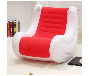 Portable Bean Bag Sofa Comfortable Inflatable Sofa Round Creative Gaming Couple Backrest Single Sofa Music Inflatable Sofa Cushion Air Armchair - Assorted in UAE