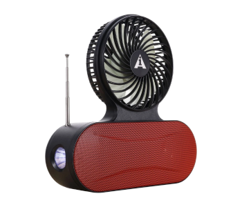 DGOO Equipped With A Radio Of Receiving FM Channels,solar Powered Household Small Fan,wireless Bluetooth Small Audio System,car Mounted Mobile Portab in UAE