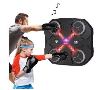 Musical Boxing Machine With Gloves Electronic BT Intelligent Boxing Target Wall Mount Boxing Trainer Pad For Home Indoor Gym Age 3+ in KSA