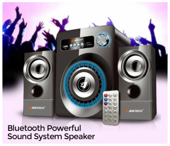 JERTECH 2.1 Channel Bluetooth Powerful Sound System Speaker - Black in UAE