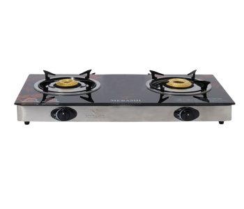 Mebashi ME-GS1002G Double Burner Steel Gas Stove in UAE