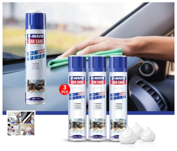 Bundle 3 PCs Set V-MAFA 650ml Car Care Multi-Purpose Foam Car Cleaner in KSA