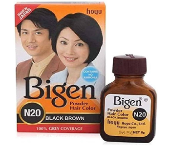 Bundle 4 PCs Set Bigen Hair Color Powder - Black Brown N 20 in KSA