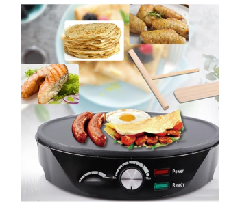 DENX DX2032 Non-Stick Flip & Stack Pancake Maker, Indoor Tabletop Electric 5 Fluffy Pancake Machine, 1000W, Adjustable Temperature, Approx 5-8 Minute Preheat Time in KSA