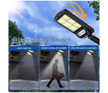 Sensor Solar Street, Outdoor Lights, 3 Modes Solar Wall Lamp With Remote Control, 120 LED Solar Outdoor Lights With Motion Sensor, Solar Lights For Garden, Pathway, Patio, Fence, Garage, Balcony (1 Pack) in KSA