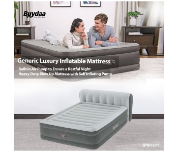 Generic Luxury Inflatable Mattress With Built In Air Pump To Ensure A Restful Night Heavy Duty Blow Up Mattress With Self Inflating Pump in UAE