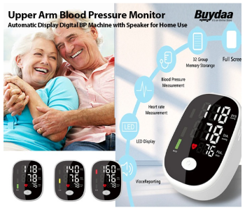 Upper Arm Blood Pressure Monitor, Automatic Display Digital BP Machine With Speaker For Home Use in KSA