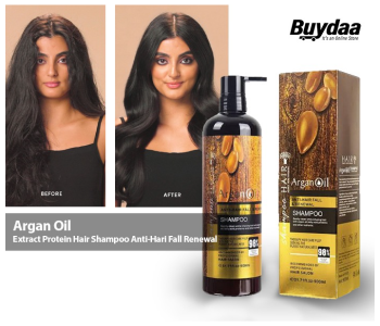 Bundle 1 PCs Set Argan Oil Extract Protein Hair Shampoo Anti-Hari Fall Renewal 900ml + 1 PCs Set Argan Oil Protein Anti-Hair Fall & Renewal Conditioner 900 ML in KSA